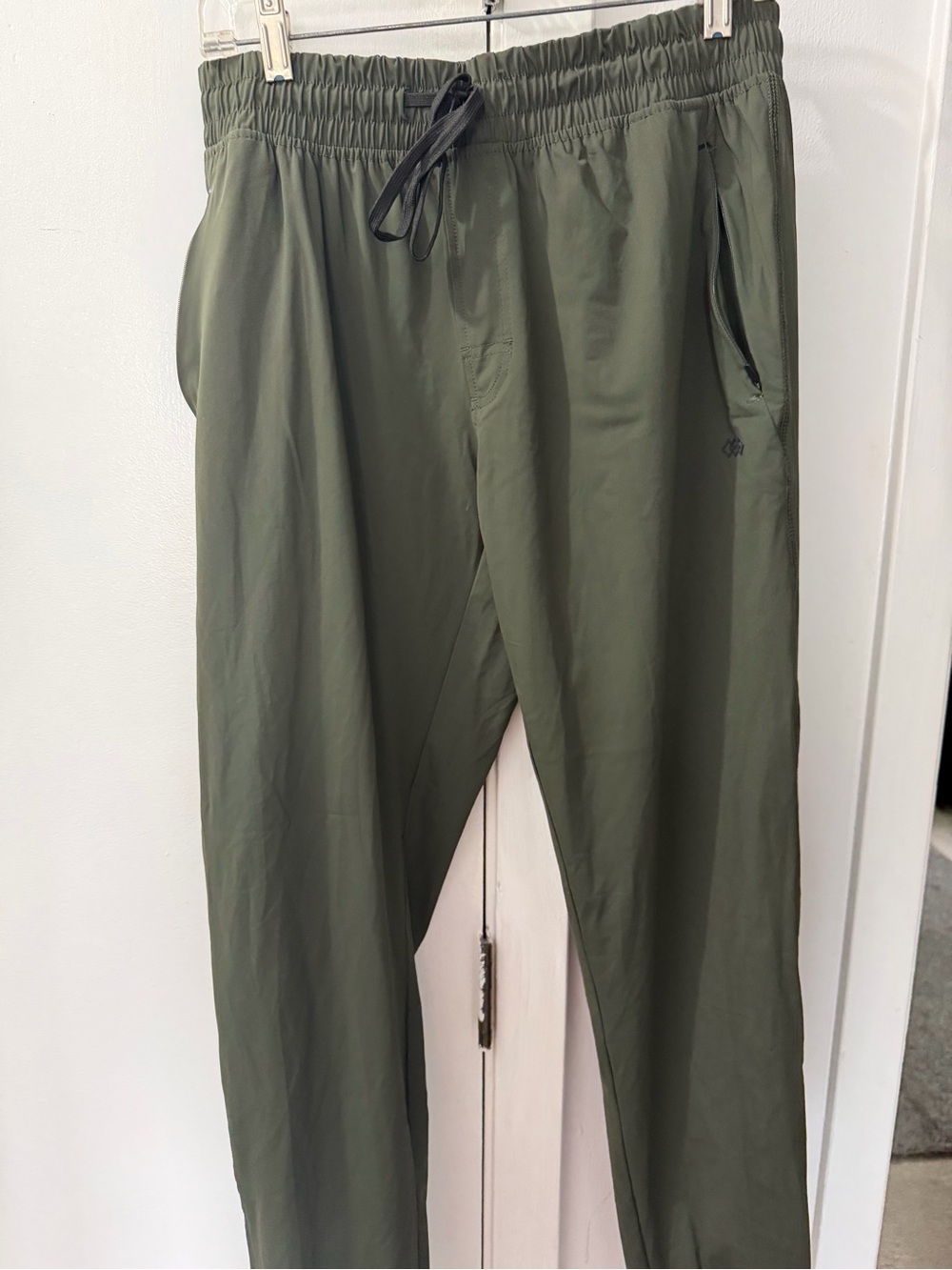 Men's Olive Green Performance Drawstring Joggers